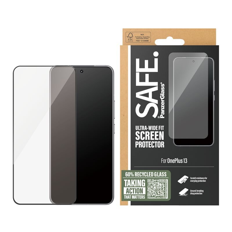 SAFE. by PanzerGlass OnePlus 13 Screen Protector Ultra Wide Fit - Högkvalitativt skärmskydd. Heltäckande och skalkompatibelt