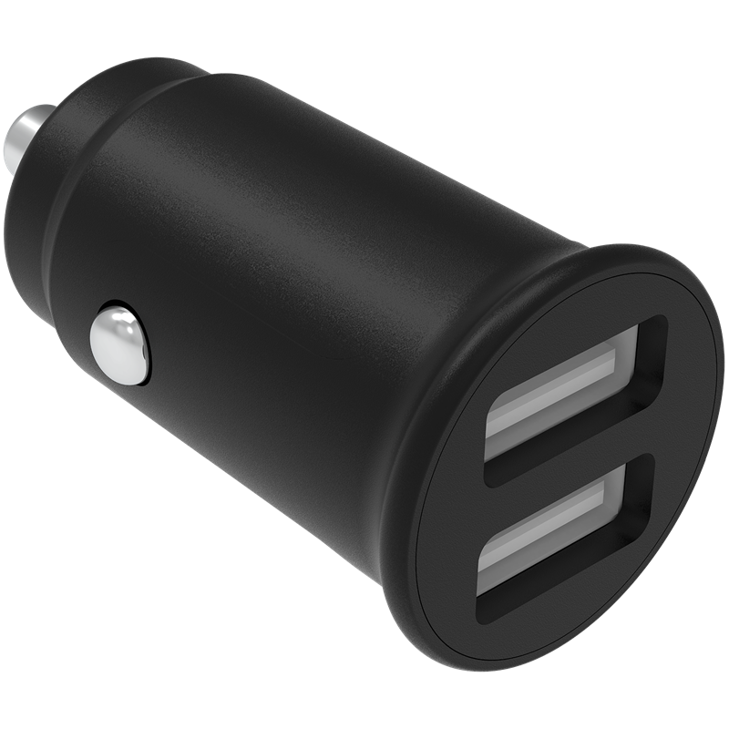 Smartline Dual Billaddare 4.8A 12V-24V Svart - Ladda två enheter samtidigt