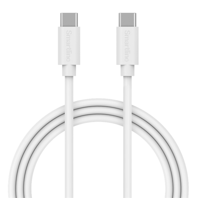 Smartline Lång USB-kabel USB-C - USB-C 2m OnePlus 12 vit