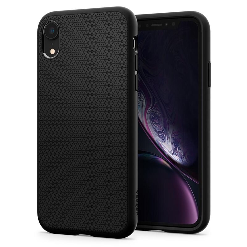 Spigen iPhone XR Skal Liquid Air Svart - Snyggt mobilskal