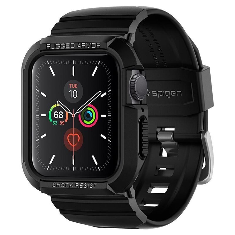Spigen Apple Watch 40mm Case Rugged Armor Pro Black - Skal och armband i ett
