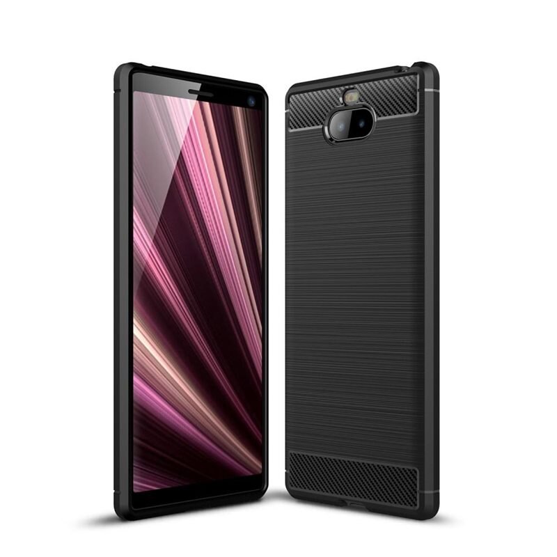 tectTech Sony Xperia 10 Plus Skal TPU Brushed Svart - Mobilskal i snygg design