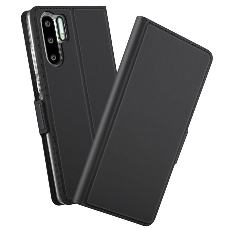 tectTech Slimmat Plånboksfodral Huawei P30 Pro svart - Mobilfodral med korthållare och inbyggt stöd