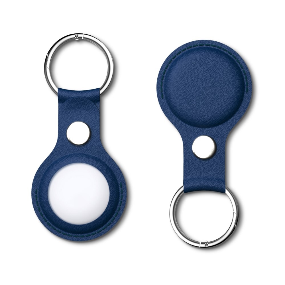 Nyckelring Läder Apple AirTag blå