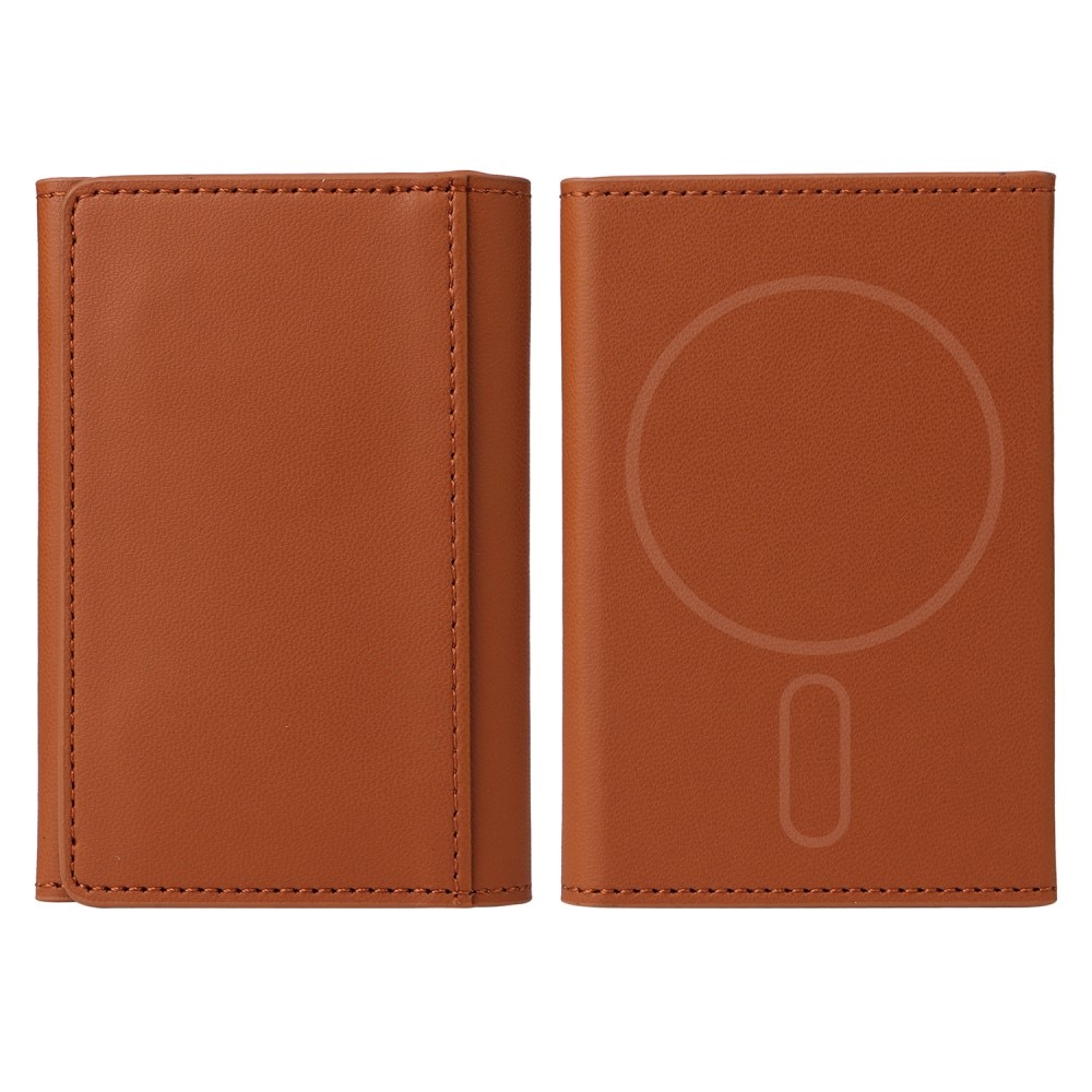 Läderplånbok MagSafe Kickstand brun