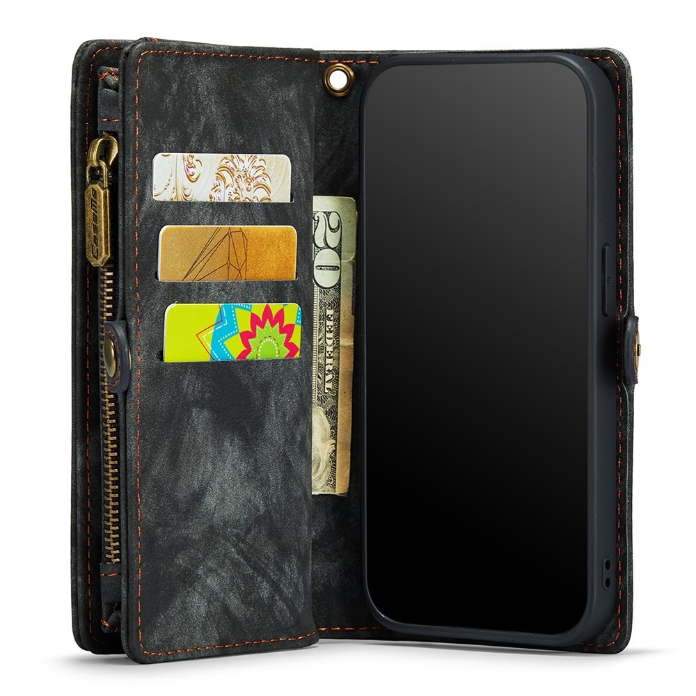 Multi-slot Plånboksfodral iPhone XR grå