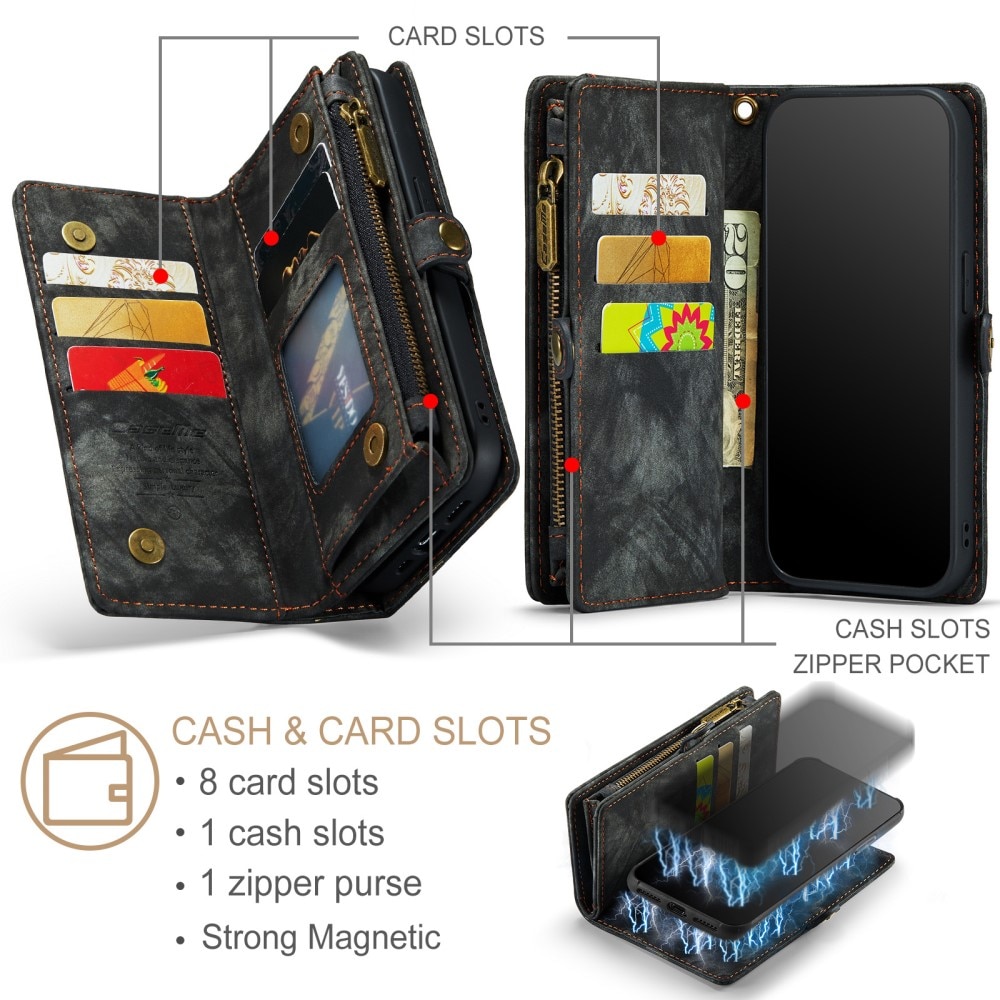 Multi-slot Plånboksfodral iPhone XS Max grå