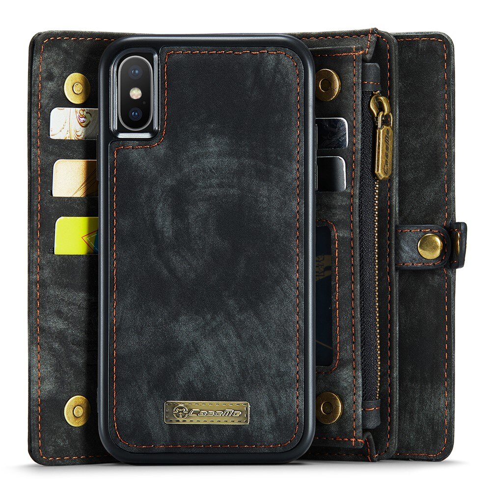 Multi-slot Plånboksfodral iPhone Xs Max Grå