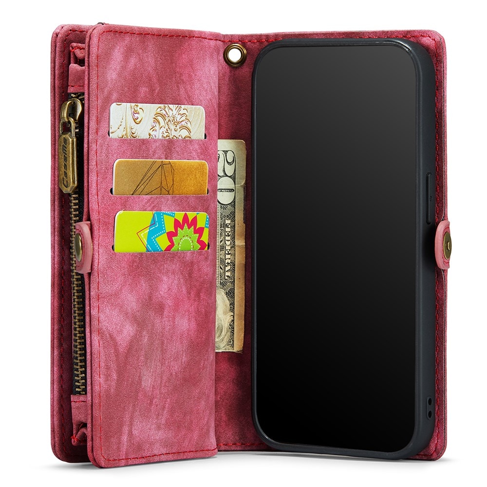 Multi-slot Plånboksfodral iPhone XS Max röd