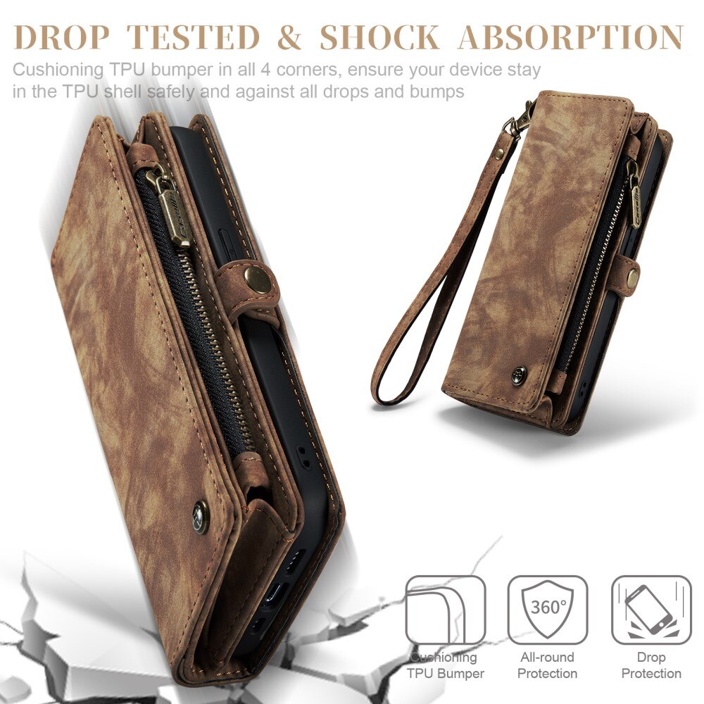 Multi-slot Plånboksfodral iPhone Xs Max Brun