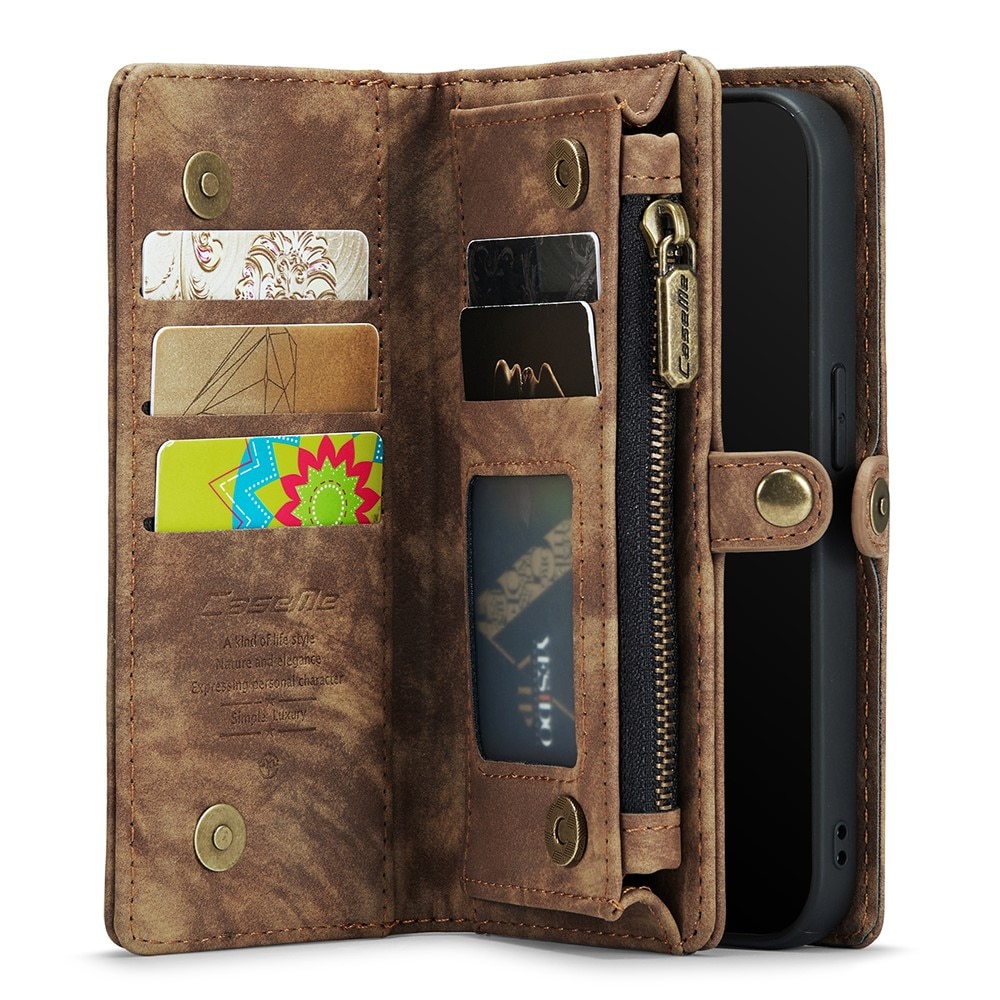Multi-slot Plånboksfodral iPhone Xs Max Brun