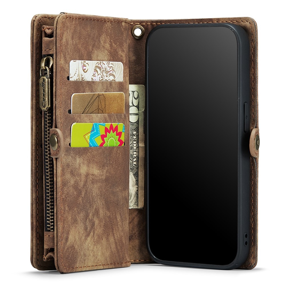 Multi-slot Plånboksfodral iPhone Xs Max Brun