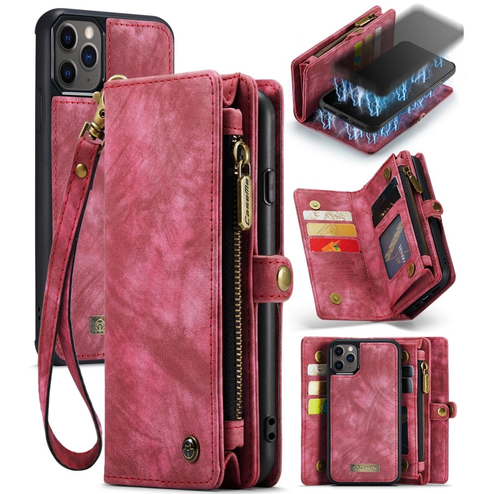 Multi-slot Plånboksfodral Apple iPhone 11 Pro Max Röd