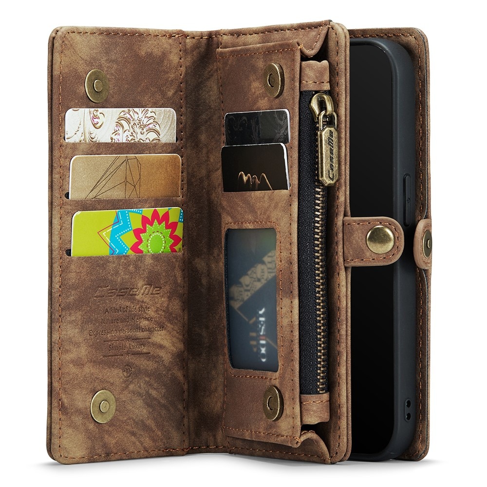 Multi-slot Plånboksfodral iPhone 11 brun