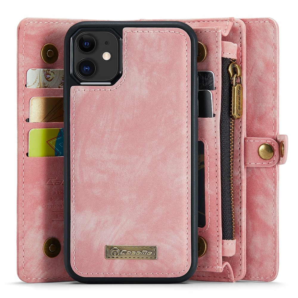 Multi-slot Plånboksfodral iPhone 11 rosa