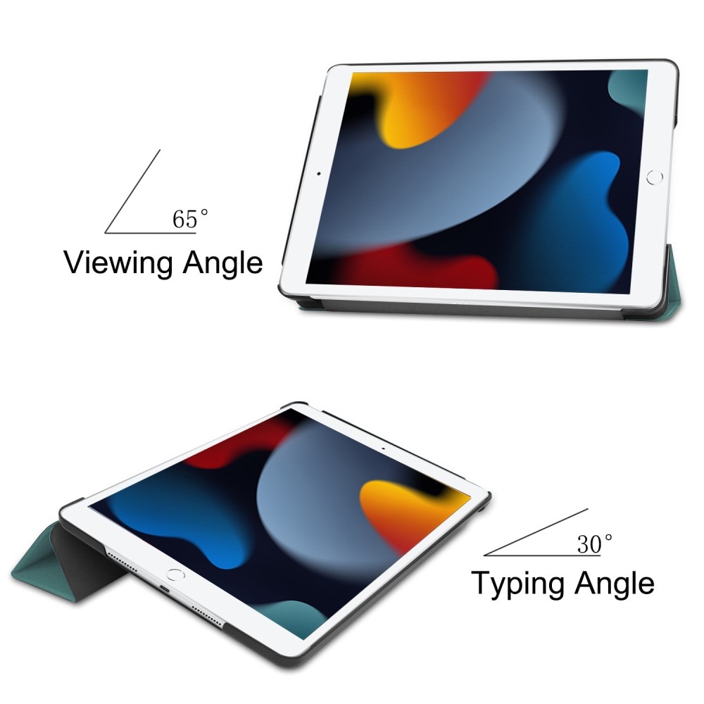 iPad 10.2 9th Gen (2021) Fodral Tri-fold grön