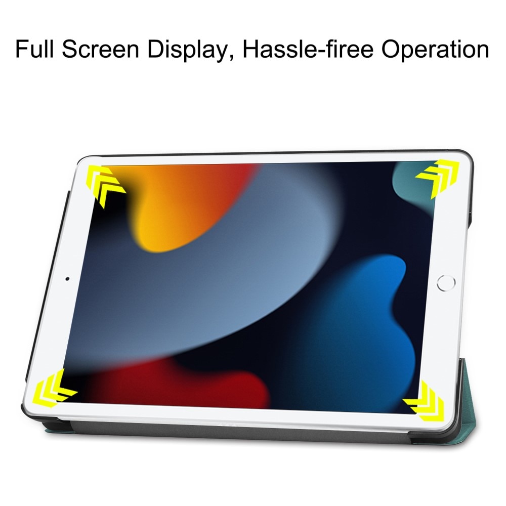 iPad 10.2 9th Gen (2021) Fodral Tri-fold grön
