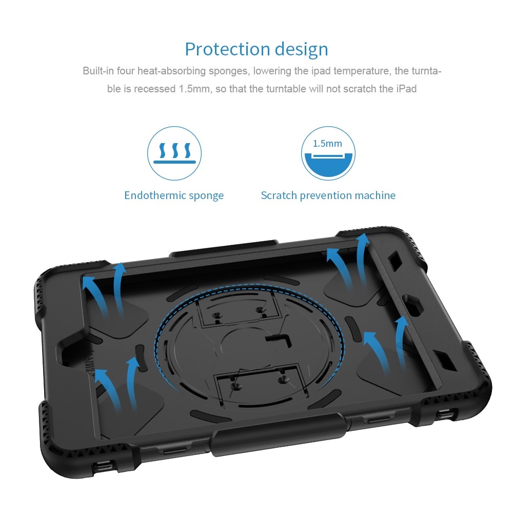 Stöttåligt Hybridskal med axelrem iPad 9.7 6th Gen (2018) svart