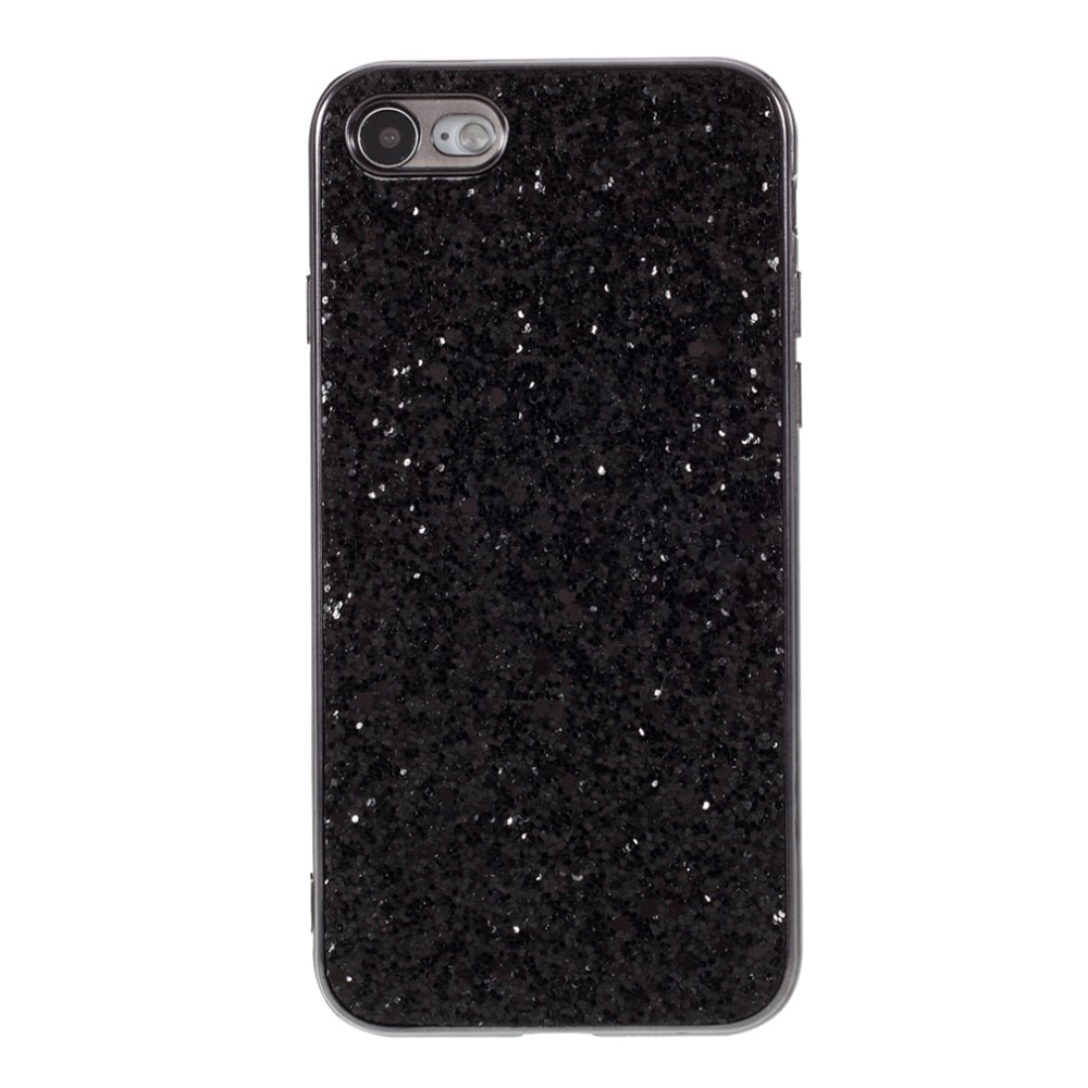Glitterskal iPhone SE (2020) svart