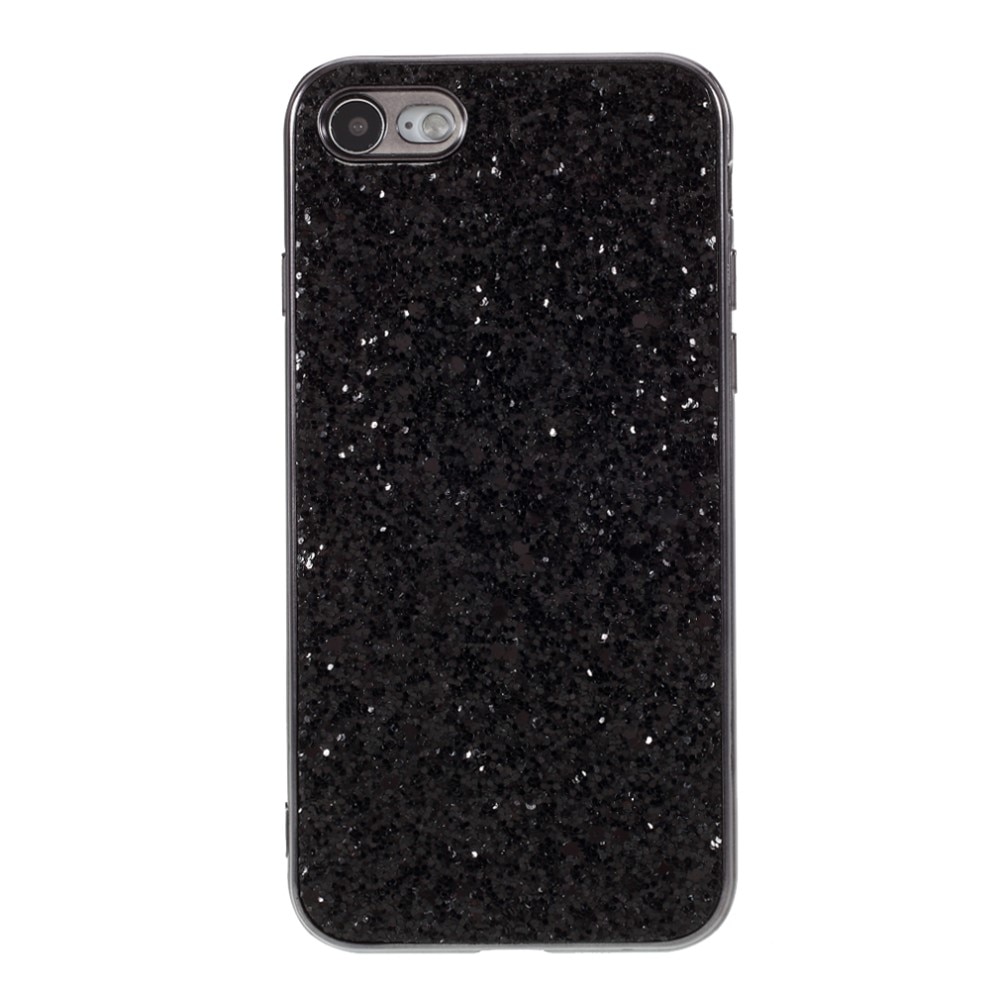 Glitterskal iPhone SE (2022) svart