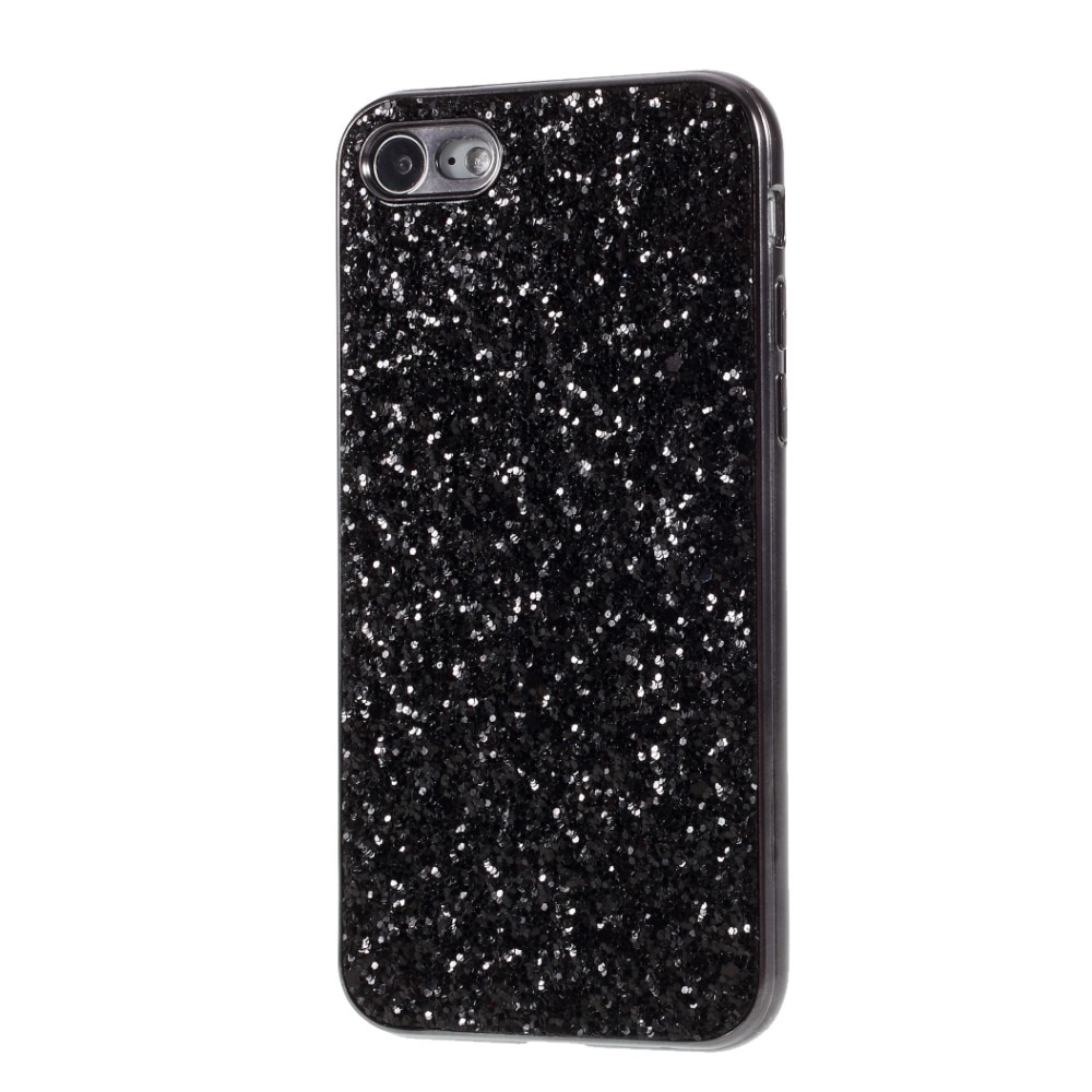 Glitterskal iPhone SE (2020) svart