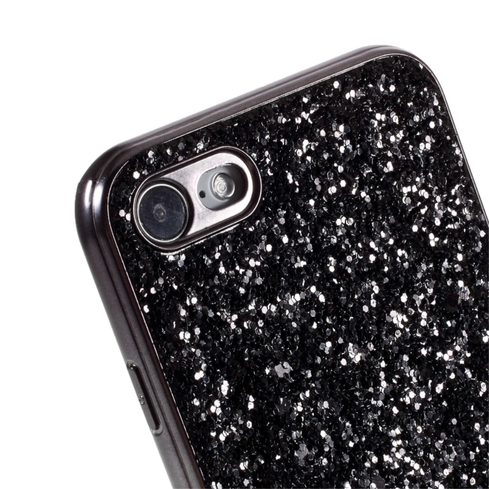 Glitterskal iPhone 7 svart