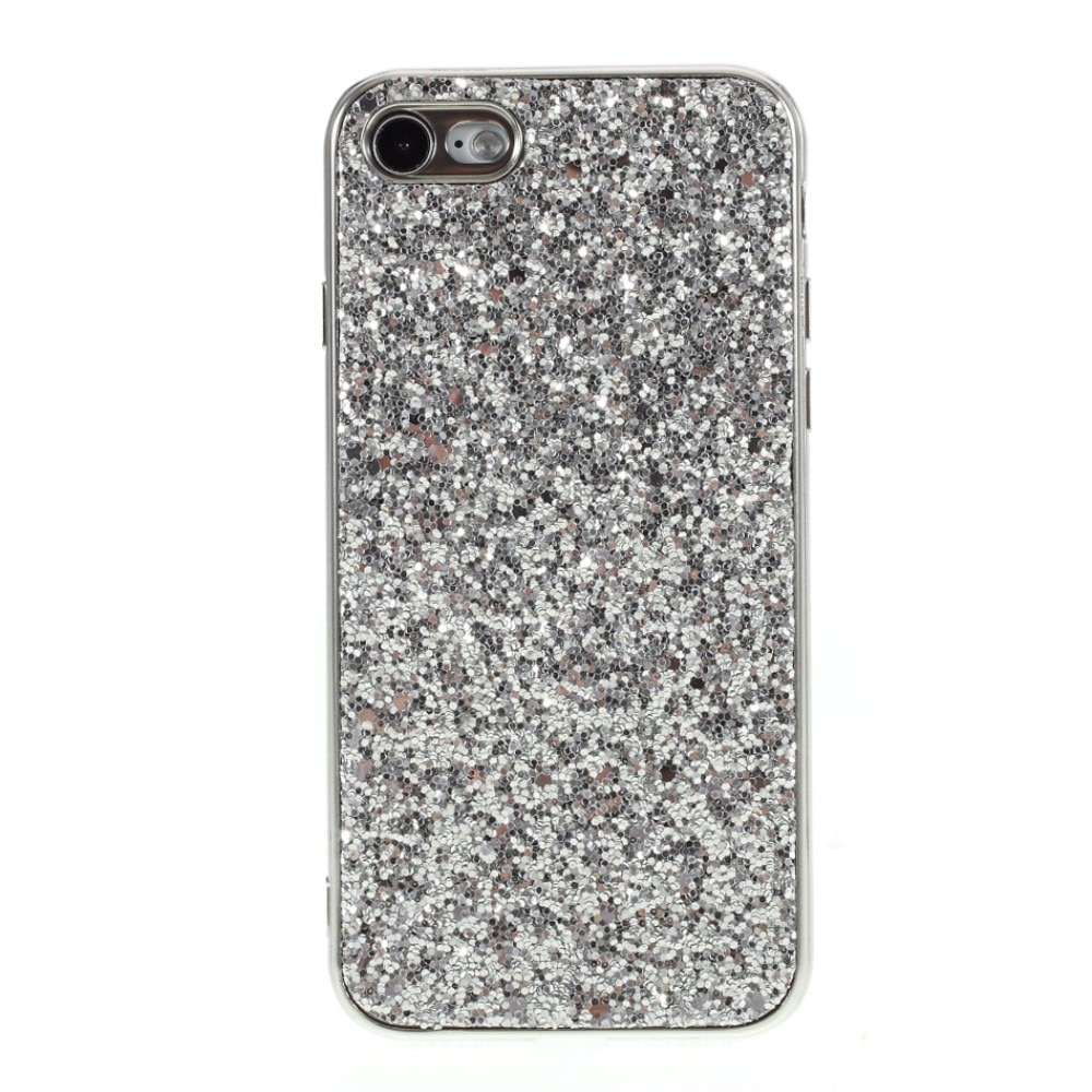 Glitterskal iPhone SE (2020) silver