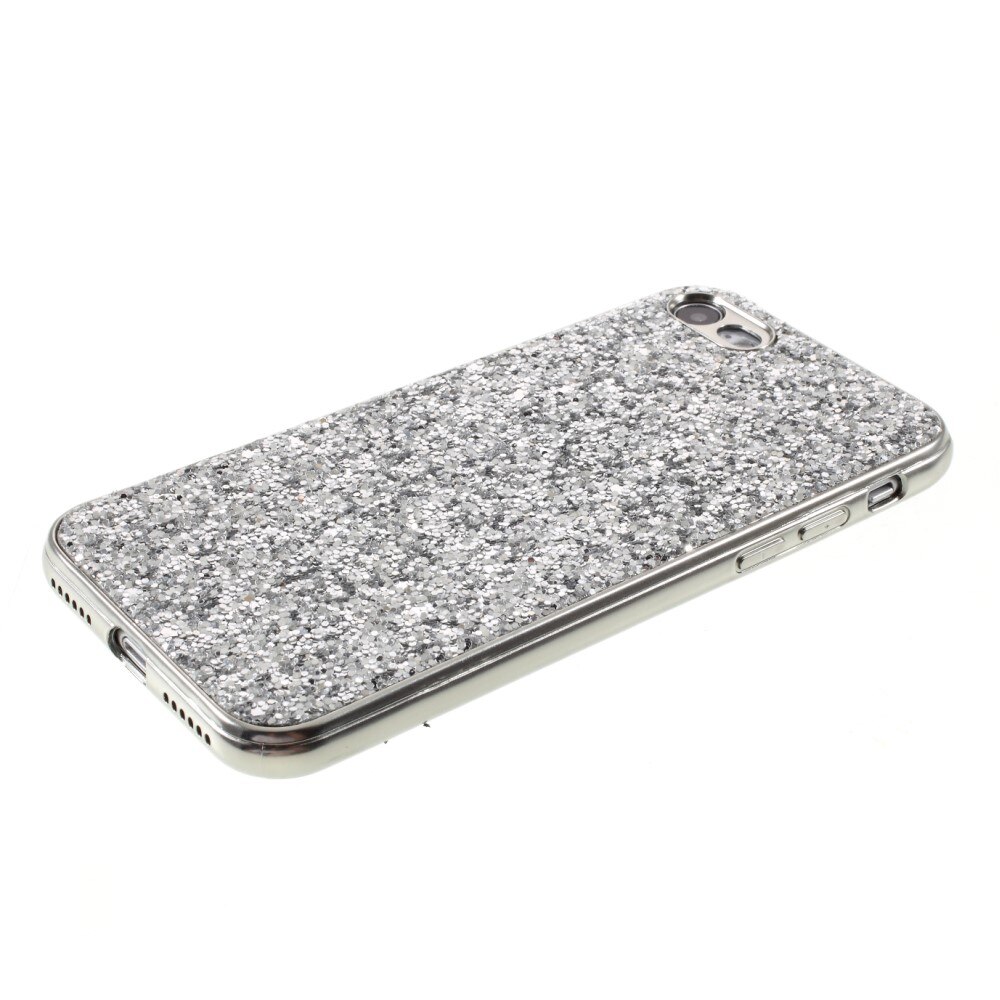 Glitterskal iPhone SE (2020) silver