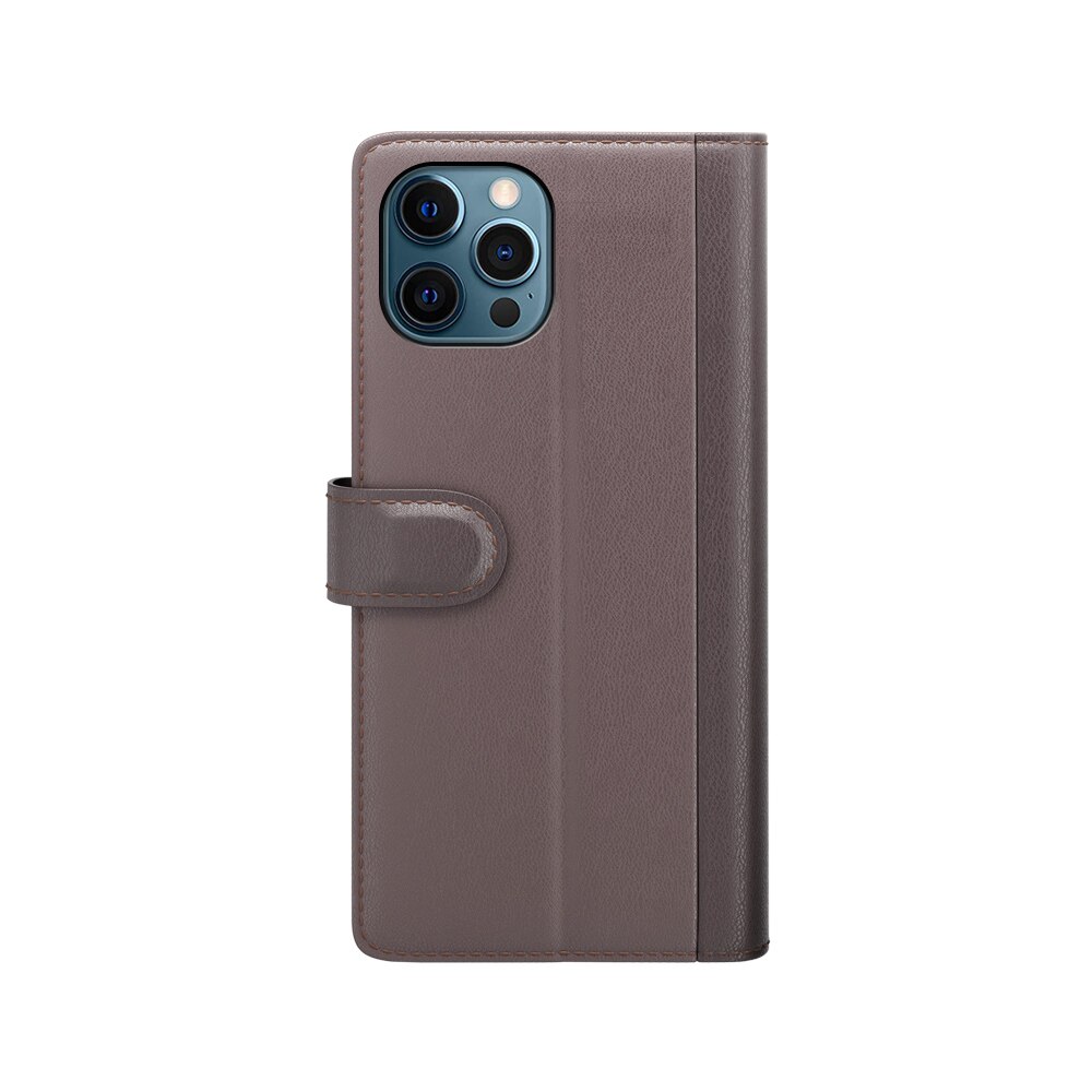 Äkta Läderfodral iPhone 12 Pro Max Brun