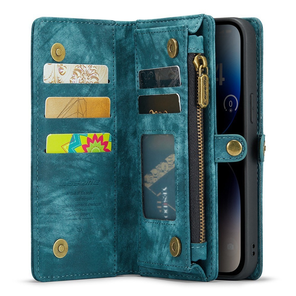 Multi-slot Plånboksfodral iPhone 12/12 Pro blå