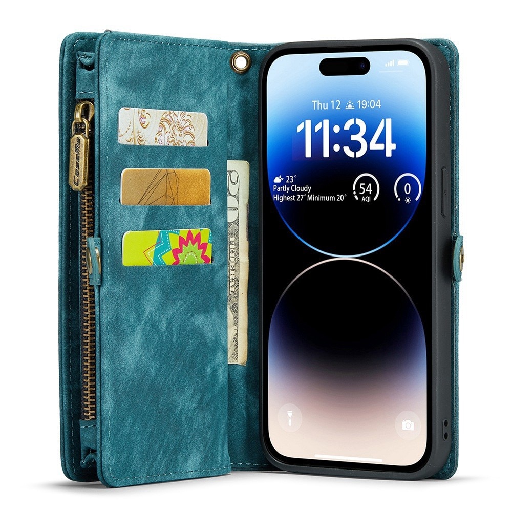 Multi-slot Plånboksfodral iPhone 12/iPhone 12 Pro Blå