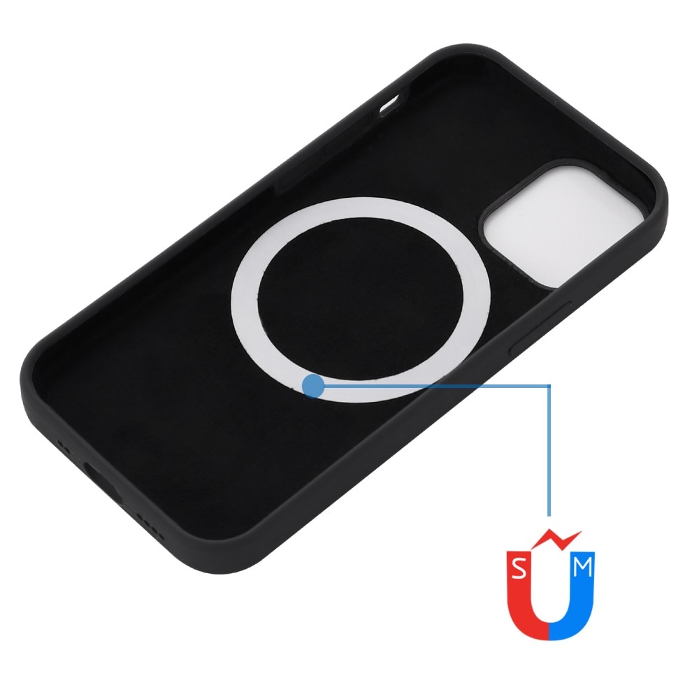 Silikonskal MagSafe iPhone 12/12 Pro svart