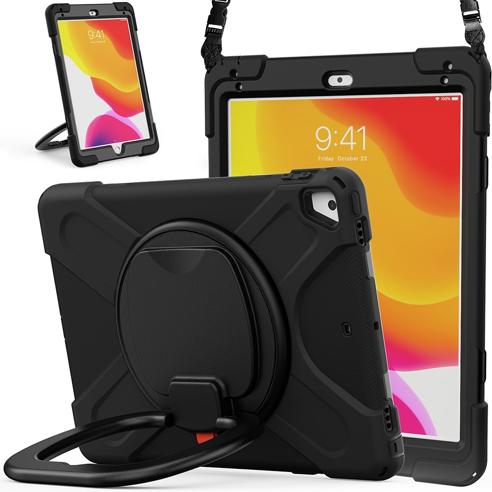 Kickstand Hybridsskal med axelrem iPad 9.7 6th Gen (2018) svart