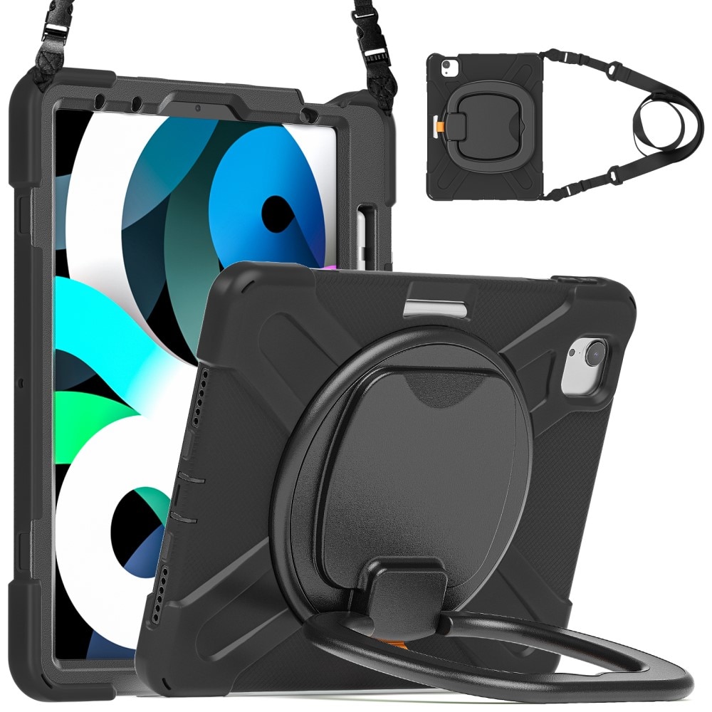 Kickstand Hybridsskal med axelrem iPad Air 10.9 4th Gen (2020) svart