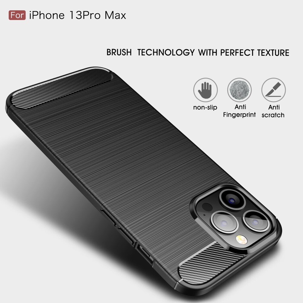 Apple iPhone 13 Pro Max Skal TPU Brushed Svart