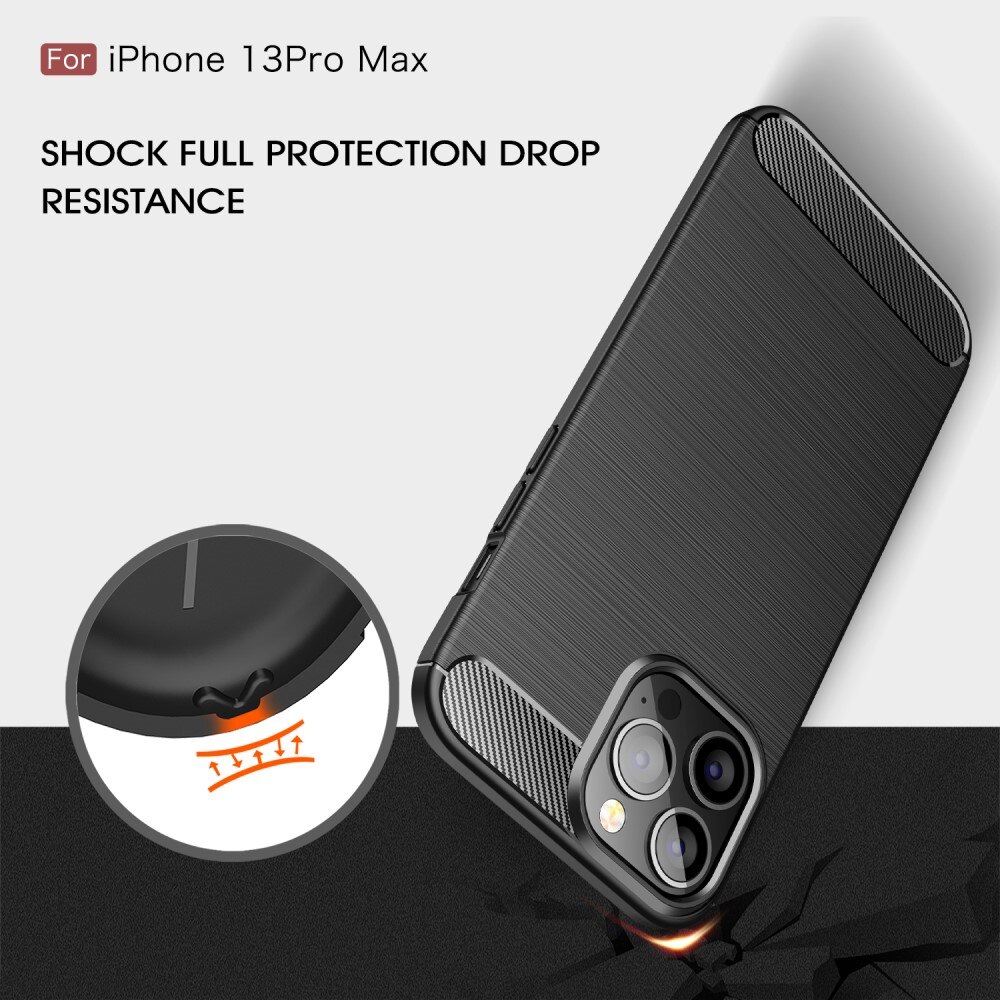 Apple iPhone 13 Pro Max Skal TPU Brushed Svart