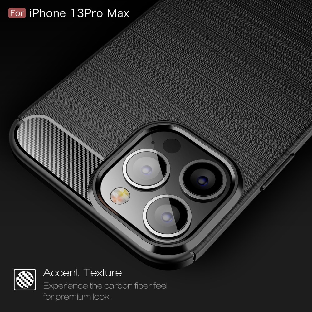 Apple iPhone 13 Pro Max Skal TPU Brushed Svart