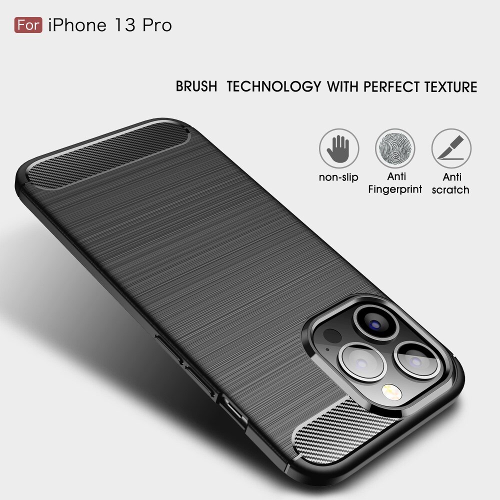 iPhone 13 Pro Skal TPU Brushed Svart