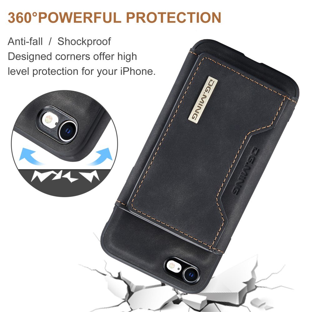 Magnetic Card Slot Case iPhone SE 2022 Svart