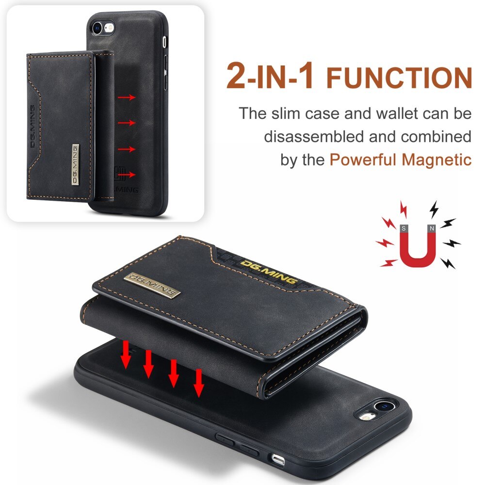 Magnetic Card Slot Case iPhone SE 2022 Svart