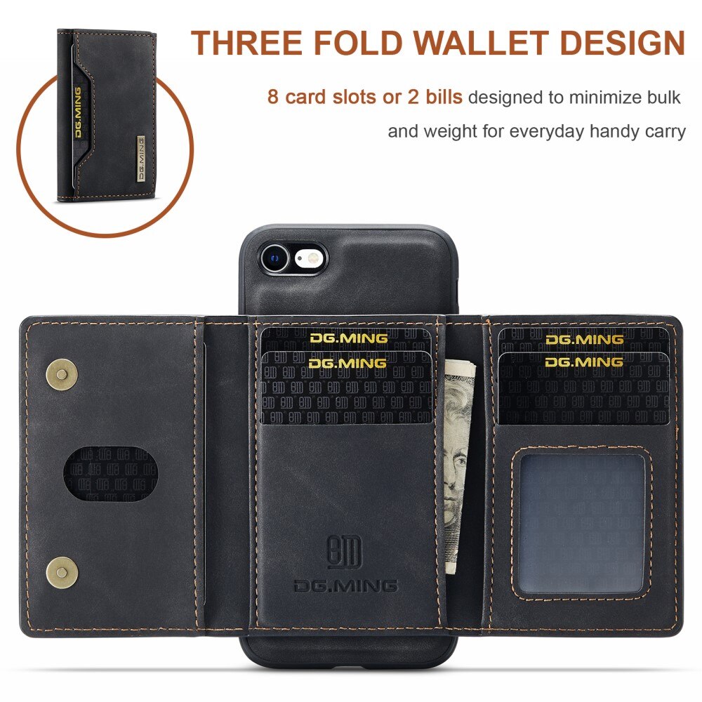 Magnetic Card Slot Case iPhone SE 2022 Svart