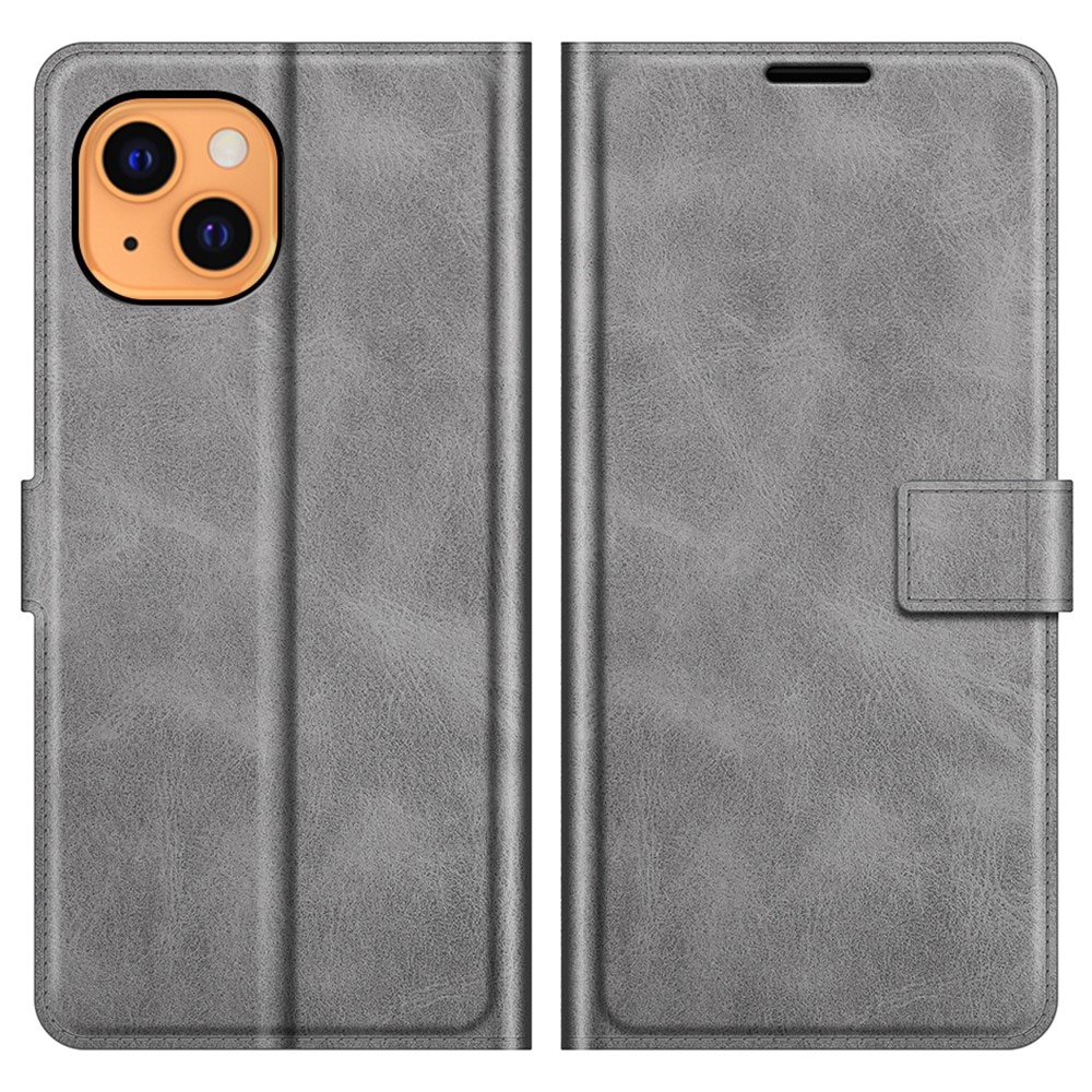 Leather Wallet iPhone 13 Mini Grey