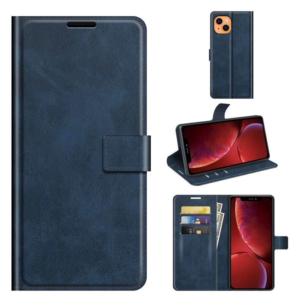 Leather Wallet iPhone 13 Mini Blue