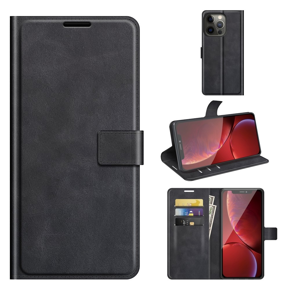 Leather Wallet iPhone 13 Pro Black