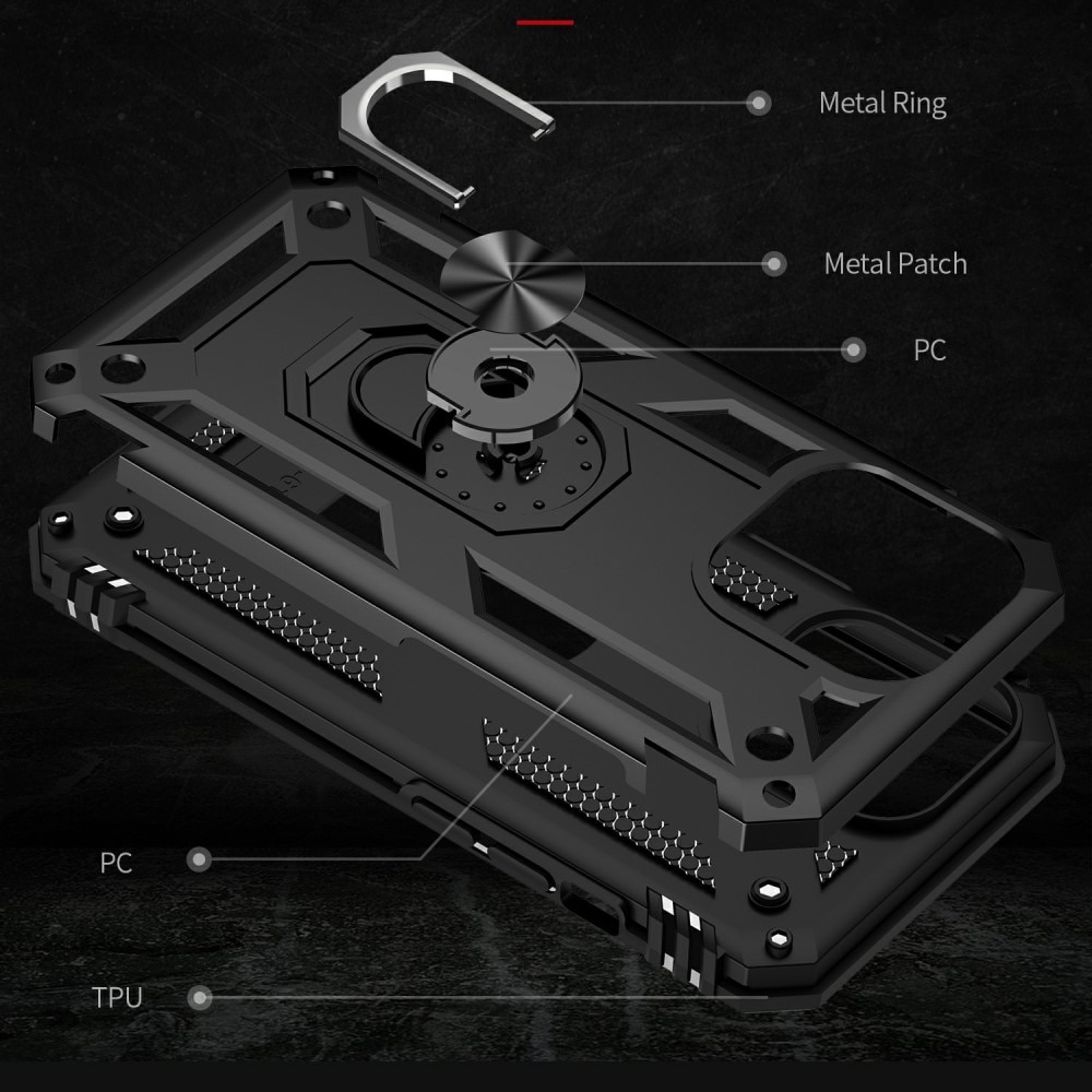 Hybridskal Tech Ring iPhone 13 Pro svart