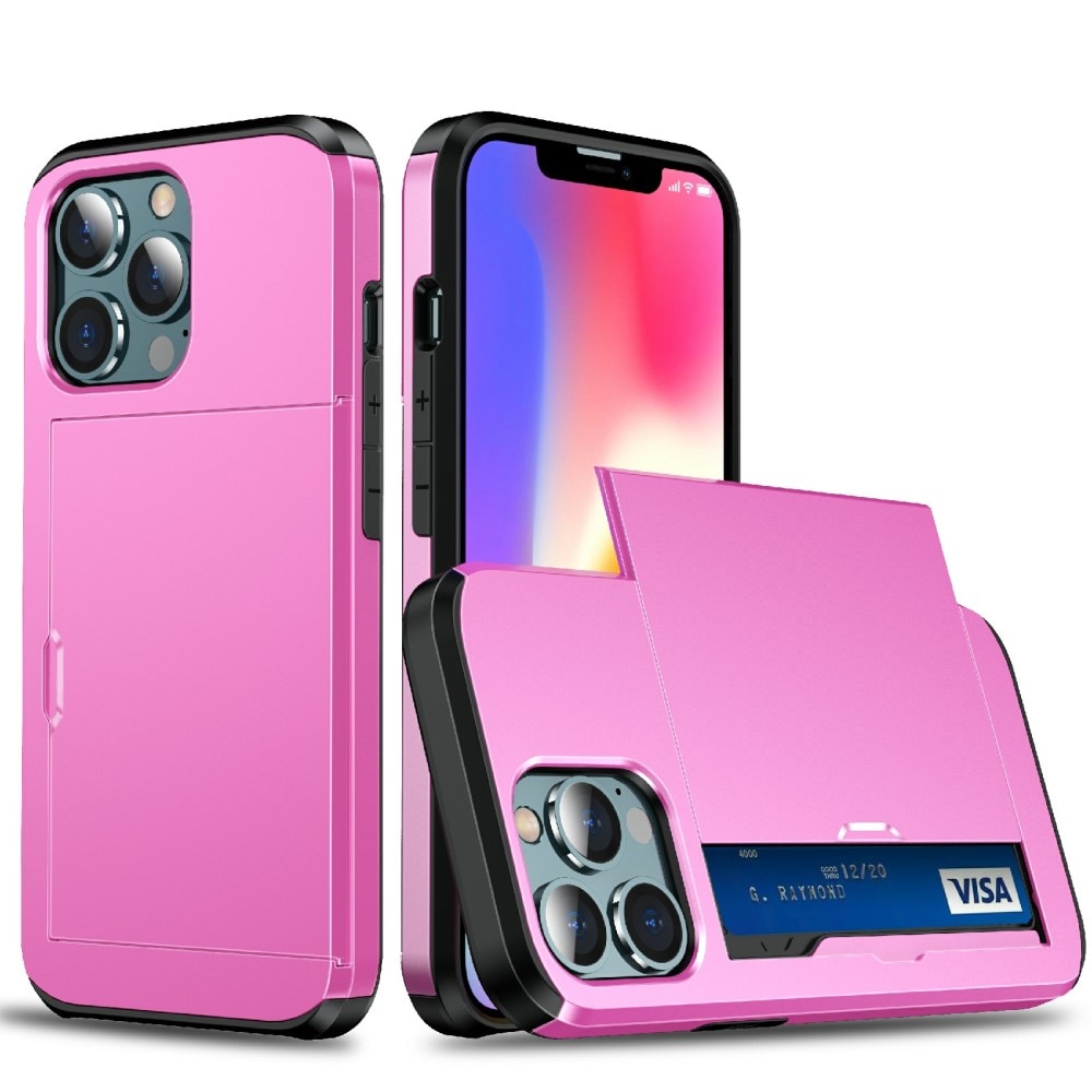 Skal Kortfack iPhone 13 Pro rosa