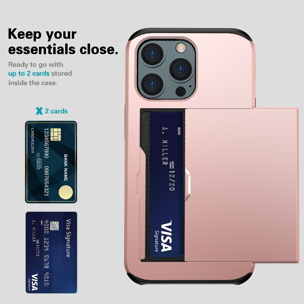 Skal Kortfack Apple iPhone 13 Pro Max Rosa