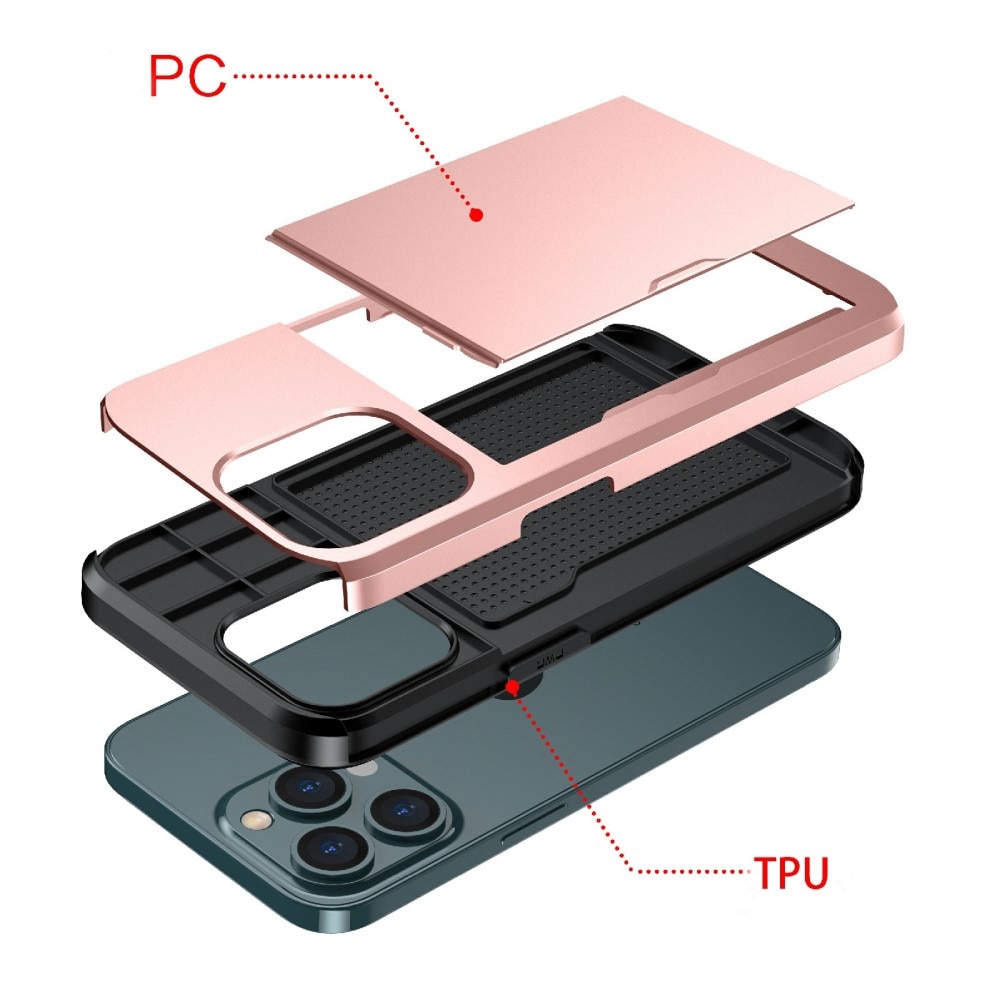 Skal Kortfack iPhone 13 Pro Max rosa