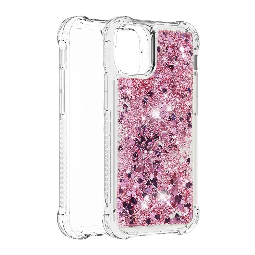 Glitter Powder TPU Case iPhone 13 Mini roséguld