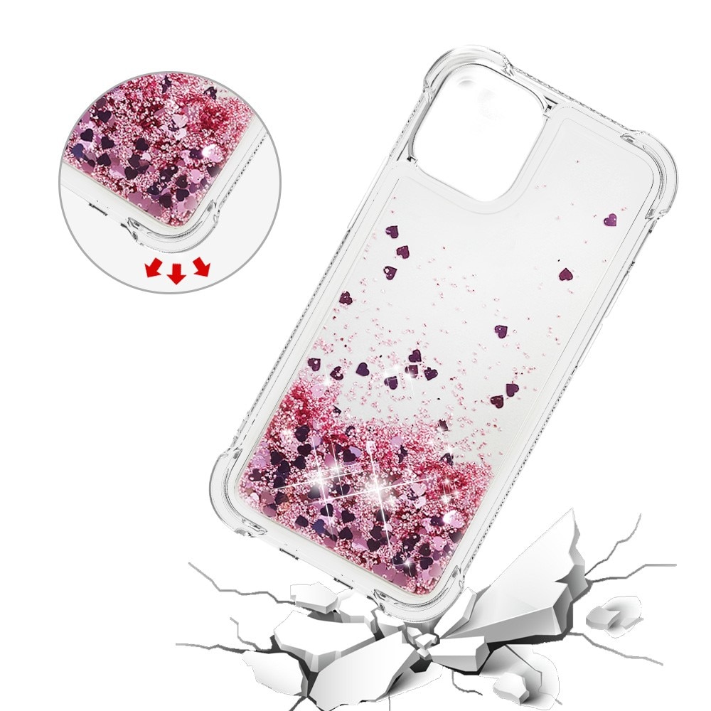 Glitter Powder TPU Case iPhone 13 Mini roséguld